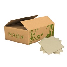 베스크린 항균 대나무 칵테일 식당 카페 냅킨, 1800매, 1박스, 갈색지