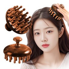 더솔트랩 원목 두피 마사지 괄사, 우드, 1개
