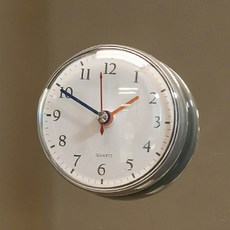 국산 플라이토 붙이는 흡착 방수 시계 무타공 원형 벽시계 욕실 목욕탕 주방 무소음 벽걸이시계 젤리, 국산 젤리 무소음 방수시계 그레이