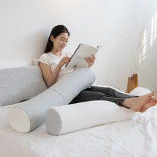 이제잠 천연라텍스 바디필로우 롱쿠션, 화이트