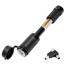 METOWARE 트레일러 히치 락 리시버 잠금 장치는 클래스 III IV 및 5.1cm(2인치) 6.4cm(2-1/2인치) 리시버에 적합 직경 1.6cm(5/8인치) 길이 핀, 블랙.