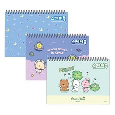 꿈꾸는비 귀여운 캐릭터 그림 스케치북 랜덤발송 미술용품