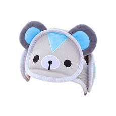 雪倫小舖 寶寶防摔保護帽 嬰兒學步防撞帽 兒童安全頭盔護頭帽, 小熊-F, 1個