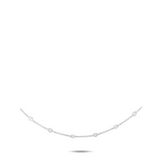 LB 익스클루시브 중고 스테이션 18K 화이트 골드 다이아몬드 네크리스