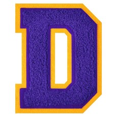 11.4cm(4-1/2인치) 셔닐 레터 패치 퍼플 레터맨 재킷 패치 아이언 온 레터 패치 의류용 대표팀 레터 패치 (레터 M), D