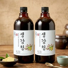 일타농부 생강청 1000ml 국내산 안동 생강 진한맛, 1kg, 2개, 1개입