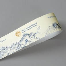 월학정산수 추석 띠지, 30장, 아이보리