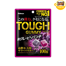 카바야 터프 구미 일본 하드 젤리 포도맛펀치 사은품 추가증정, 1개, 100g