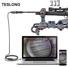 TESLONG NTG100 5mm 렌즈 소총 검사 PC 45 유연한 인치 카메라 시각적 도구 안드로이드 배럴 MAC용 프로브 보어스코프, 1개