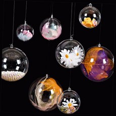 투명구 아크릴 장식볼 캡슐용기 원형 플라스틱 공예재료 소품수납 인테리어소품 투명케이스, 1개, 투명공 원-3cm