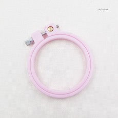 자수마켓 플라스틱 프레임 미니 원형수틀 핑크 7cm /십자수 퀼트 수예부자재, 1개