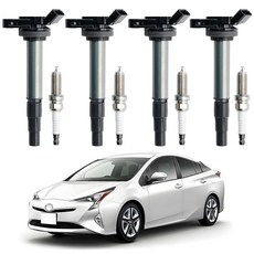 점화 코일 UF596 및 이리듐 스파크 플러그 93501 토요타 CT200h 코롤라 매트릭스 프리우스 플러그인 프리우스 V 렉서스 CT200h 사이언 xD 1.8L L4와 호환, 점화 코일 UF596 및 이리듐 스파크 플러그 9350