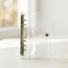 오로라 홀로그램 6공 바인더 다이어리 커버, 1개, 투명A6커버