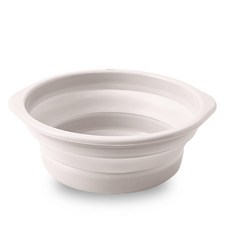비라이프 폴딩 접이식 대야 사각 세수대야, 아이보리(중형-35cm), 1개