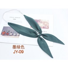 蝴蝶結領結 免打領花 三角巾 綢面材質 水手服配件 JK制服 純色設計 女生裝飾+墨綠色JY09+均碼