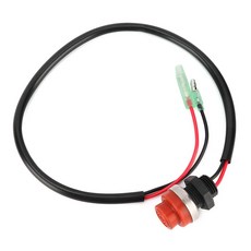 방수 시동 정지 스위치 키리스 푸시 단추 마린 보트 요치 선외 엔진용 와이어, black, 1개