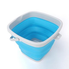 물통 고무 양동이 빠게스 바케스 세차 접는 세차용 청소, 블루 3L 정사각형 뚜껑 없음, 1L