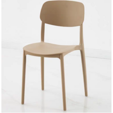 유안 일체형 등받이 튼튼한 식탁의자 카페 인테리어 편한의자, 4개, 베이지