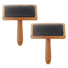 2pcs 울 카더 카딩 빗 양모용 핸드 대나무 에어 쿠션 모피 러그 니들 펠팅 브러시 베개로 코트 펠트 태셀 개털 컬러L, L