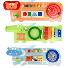 템팜 벽걸이 액티비티 도형끼우기 악기놀이 아기블럭, 혼합색상, 1개