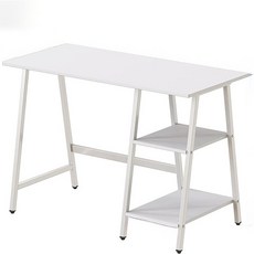 BuyJM低甲醛耐磨工作桌, 白色, 2層