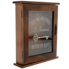 원목 열쇠 보관함 빈티지 걸이 열쇠함 벽걸이 열쇠 보관함 가정용 수납함 정리함 정리용 입구 홀더 나무, 보관함브라운GD06298