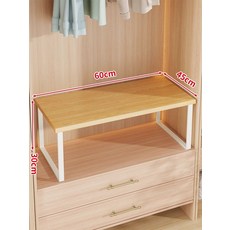 진열장 선반 미니 엔틱 하얀색 저다층 주방, 1단, 화이트 내추럴 우드 60x45x30cm