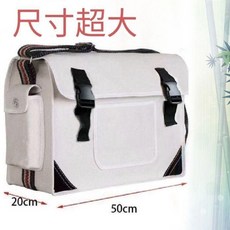 帆布工具包 加厚耐磨五金多功能工地單肩包, 1個, 白色超大插扣款 50*35*20