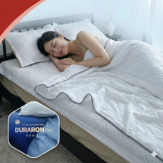 국산 듀라론냉감패드 침대 쿨매트 베개커버포함 밴드형 아기냉감패드, 쿨매트+쿨베개 세트, 그레이