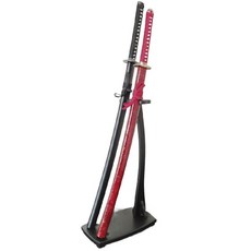 검도장 거치대 목검스탠드 일본도 칼받침 장식용 도검 스탠드, D. 2구-블랙, 1개