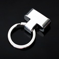 가죽공예 T형키링 키링 부자재 열쇠고리 ONTON, 니켈 유광, 1개