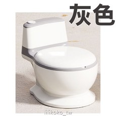 哩哩摳摳兒童馬桶 加寬加大寶寶學習坐便器 幼兒如廁訓練神器, 有沖水聲灰色(超取限1個)
