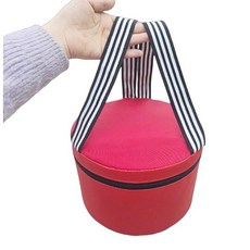 국내산 빨간 레자 다용도 작업방석 원형 중 약지름25cm x 높이16cm 농사용 밭일 농업용 갯벌 김장 의자, 7개