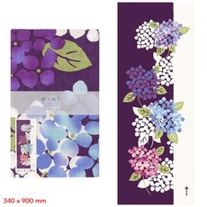 일본직구 검도 면수건 두건 수국 레이어드 34x90cm