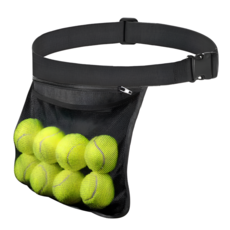 행복드림 스포츠 메쉬가방 테니스공 허리파우치, 1개