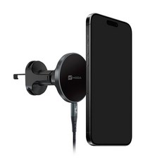 HODA 鋁合金車用出風口磁吸充電式手機支架 (支援MagSafe)