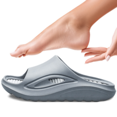 BodycoWe 발편한 아치 쿠션 패드 슬리퍼, 1개, 회색
