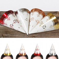 23cm클래식접시(6개입)메탈릭 파티용품 테이블용품 생일파티, 1개, 골드