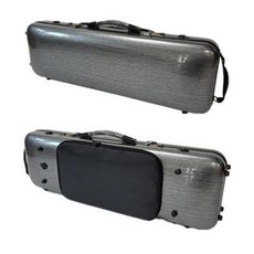 카본 파이버 바이올린 케이스 4/4 악보 가방 4개 활 홀더 코드 잠금, 07 Dark grey