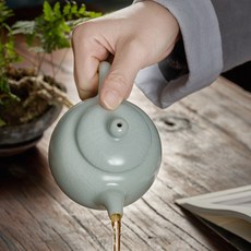 豐子汝窯匏尊壺 林德豐老師設計 200cc原礦物釉茶壺, 1個