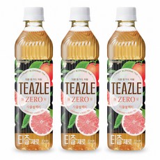 [소비기한 26년 7월 31일] 웅진 티즐 제로 자몽블랙티 500ml, 18개