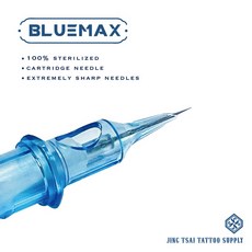 JT BLUEMAX湛藍針圓針型號紋身刺青一體針/馬達機針/藍針紋繡紋身割線拋棄式針/打霧一體針, 1個, 1214RL 割線針 0.35