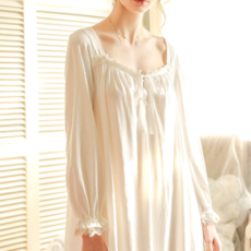 라이크위너 임산부 공주 잠옷 가을 긴팔 레이스 잠옷