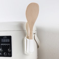 소요상점 밥솥 흡착식 주걱 꽂이, 1개, 화이트
