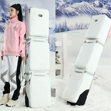 스노우보드 데크 가방 스노보드 엣지 백 캐리어 커버 장비 용품 휠백 항공 연퍼플, 174x36cm, 20 스노우보드 휠백 캐리어 가방 무소음 휠, 1개