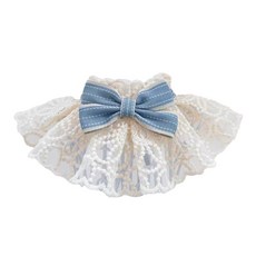 로테오 반려동물 레이스 청리본 케이프, 1개, 연청