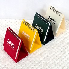 연휴표시 2026년 책상 미니달력 데스크캘린더 2025년 12월 포함, 1세트, 4색