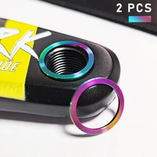 티타늄 합금 자전거 페달 와셔 크랭크 개스킷 스페이서 유지 2 팩