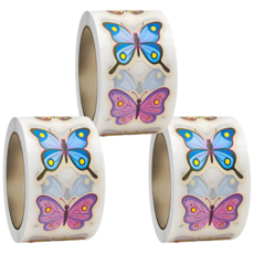 250개입 8색상 나비 스티커, 3세트, 혼합색상(S6146) 250매