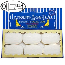 빅토리아스웨덴 뉴 스웨덴 에그팩 클렌징 비누, 50g, 6개입